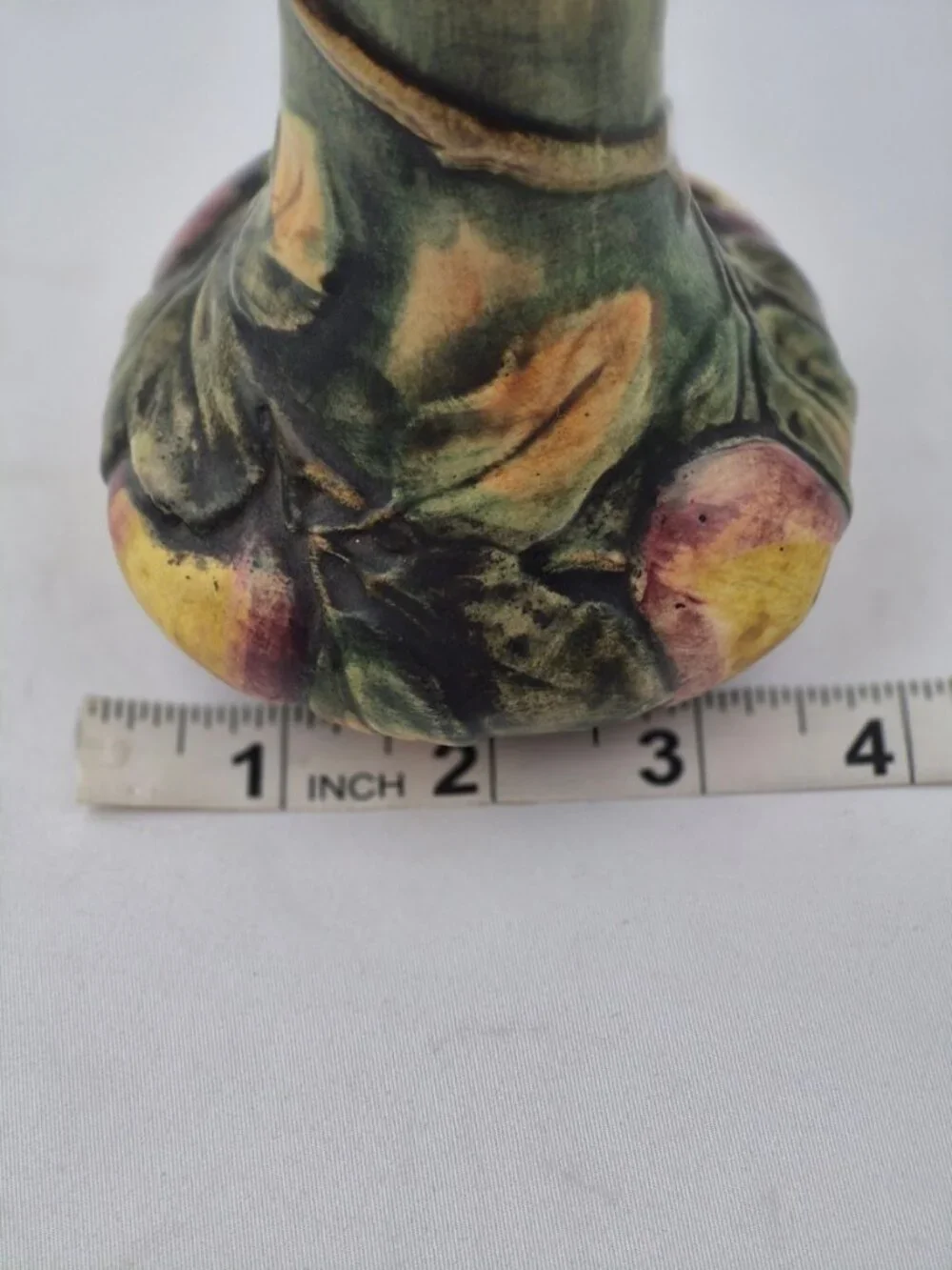 Vintage Weller Baldin Apple Bud Vase Sculpted Marked  WELLER on Bottom